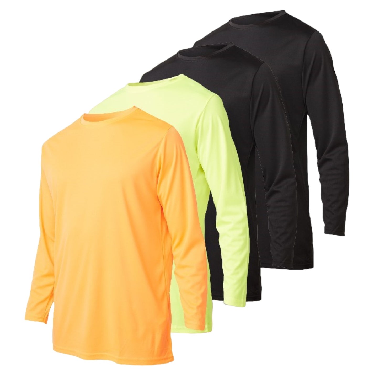 Men's Dry-Fit Long Sleeve Shirt, 4 Pack
