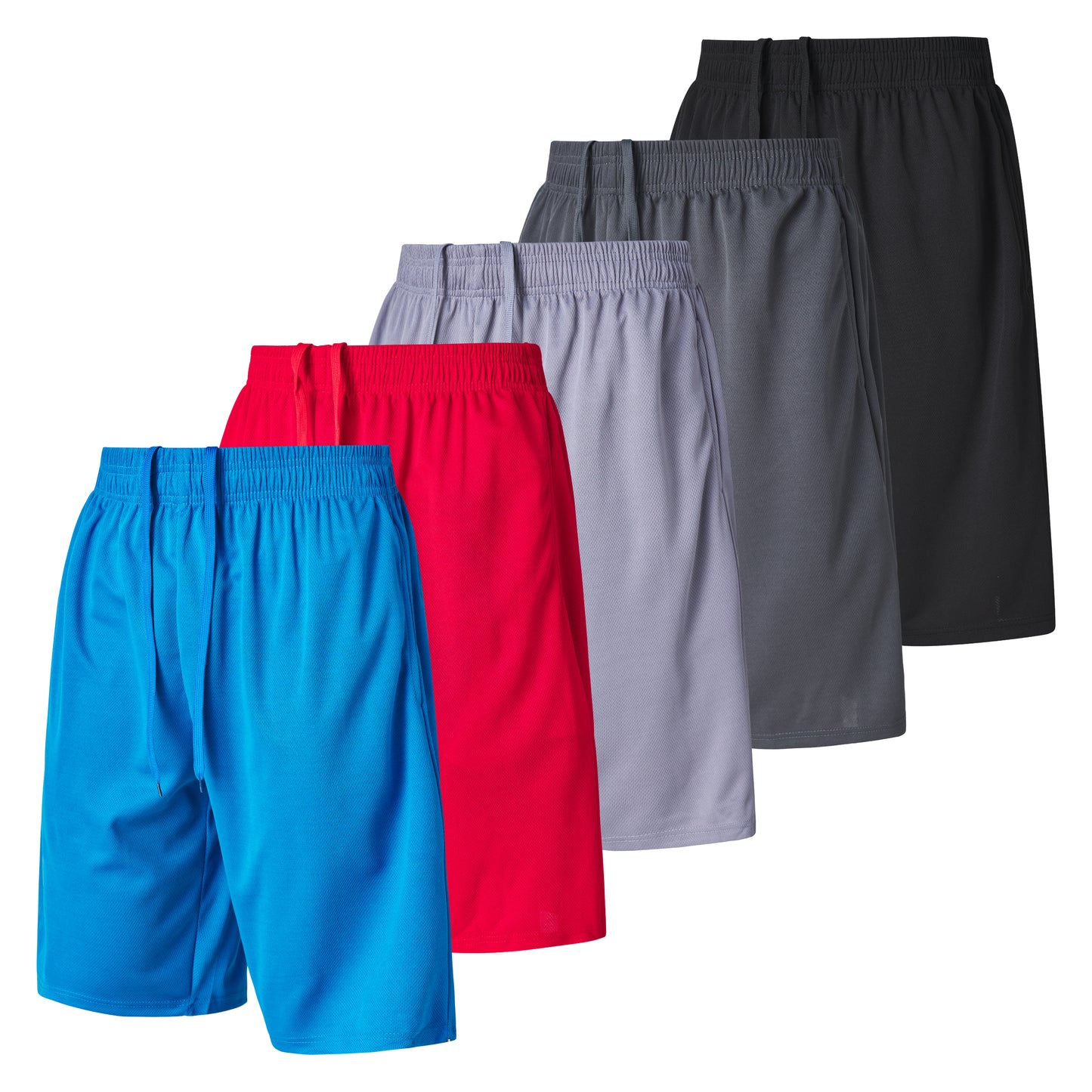 Men's Mesh Basketball Shorts, 5 Pack