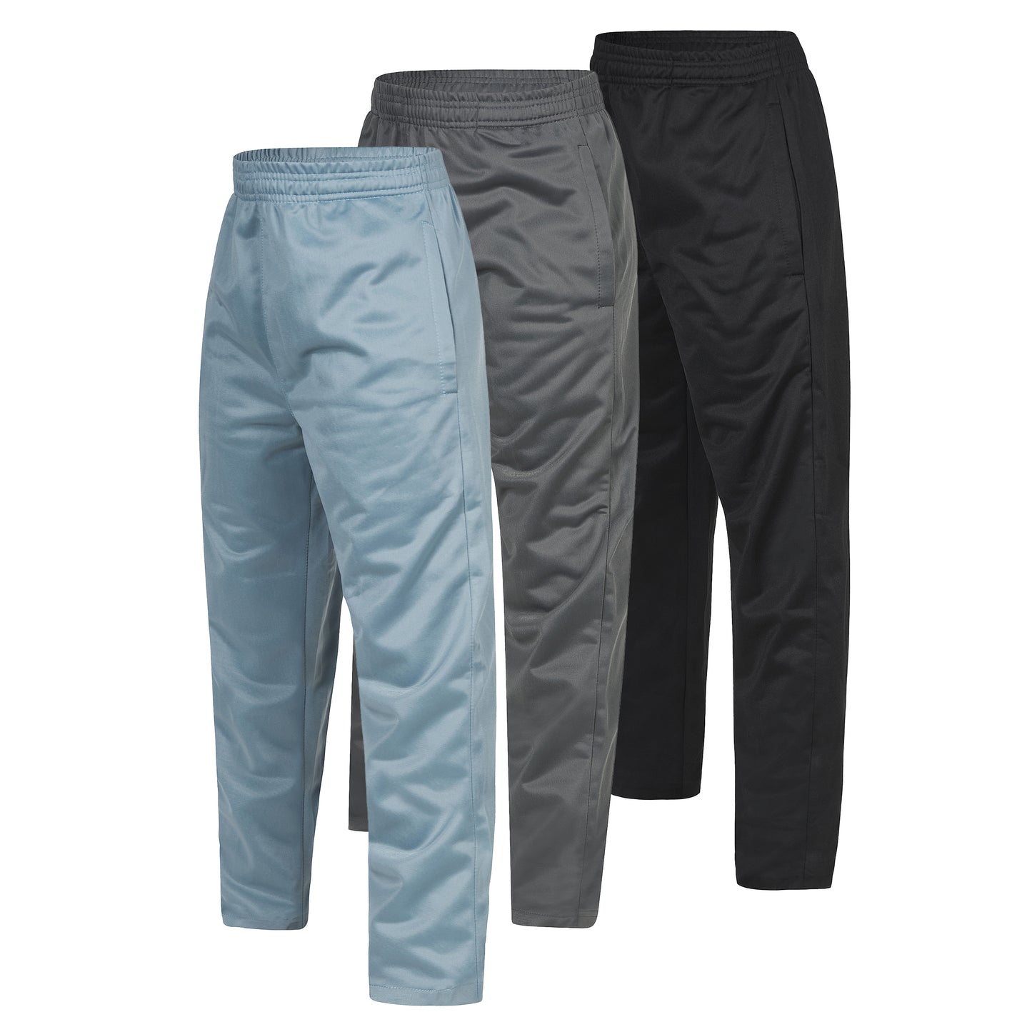 Boy's Tricot Open Bottom Sweatpants, 3 Pack