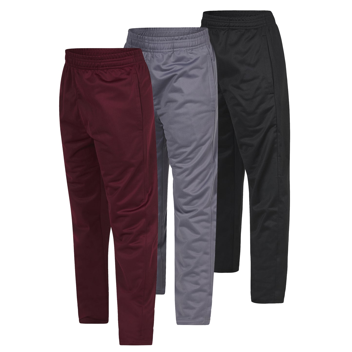 Boy's Tricot Open Bottom Sweatpants, 3 Pack