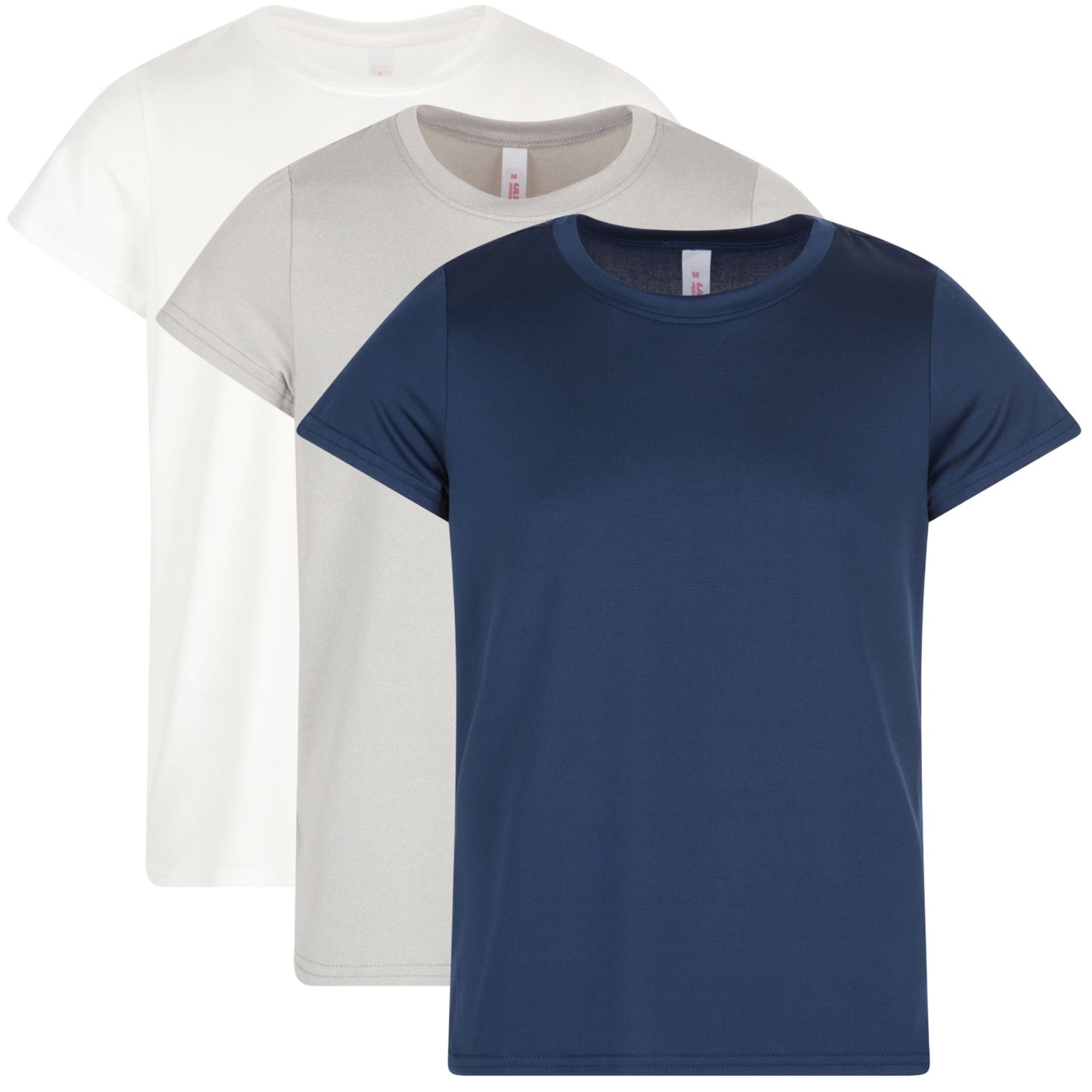 Girl's Crew Neck Tee, 3 Pack