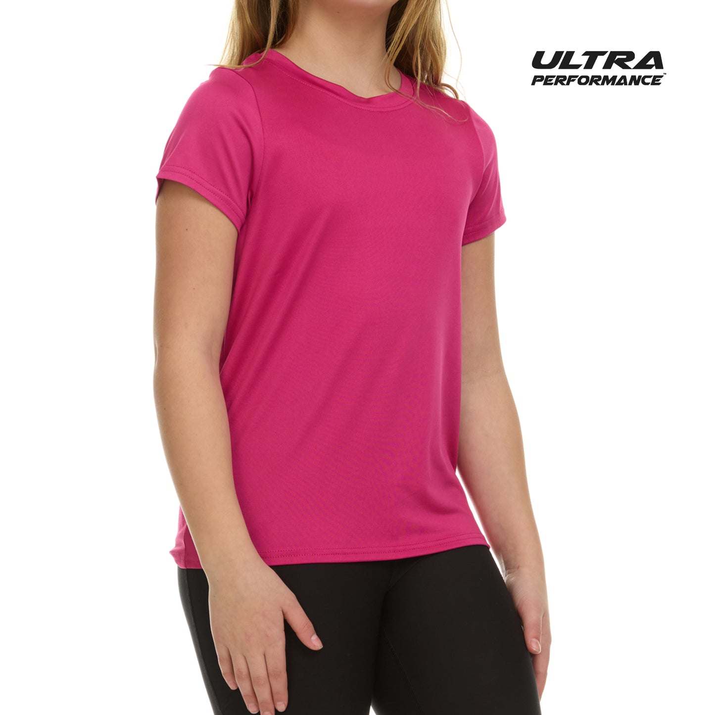 Girl's Crew Neck Tee, 3 Pack