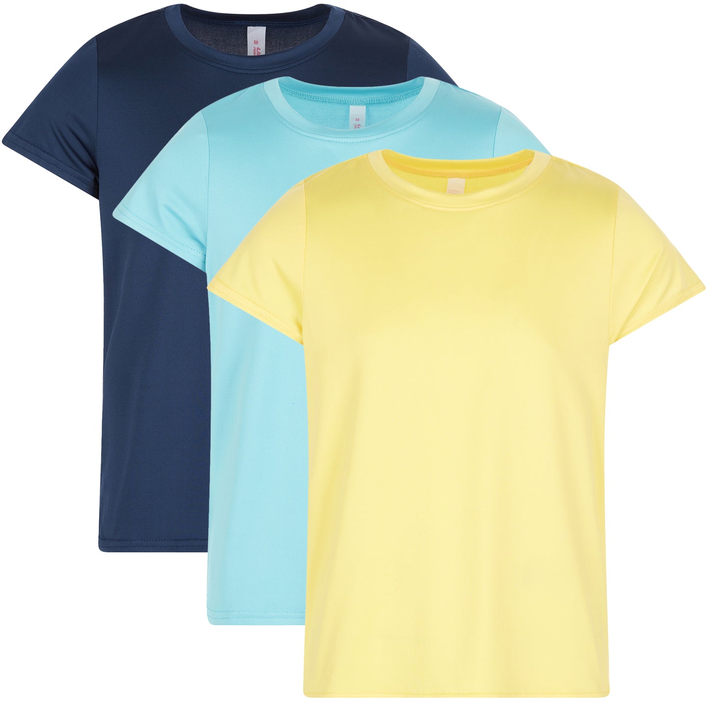 Girl's Crew Neck Tee, 3 Pack