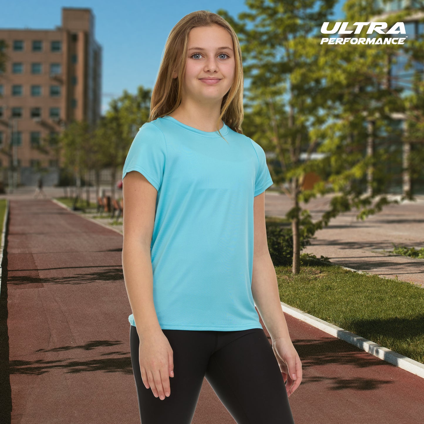 Girl's Crew Neck Tee, 3 Pack