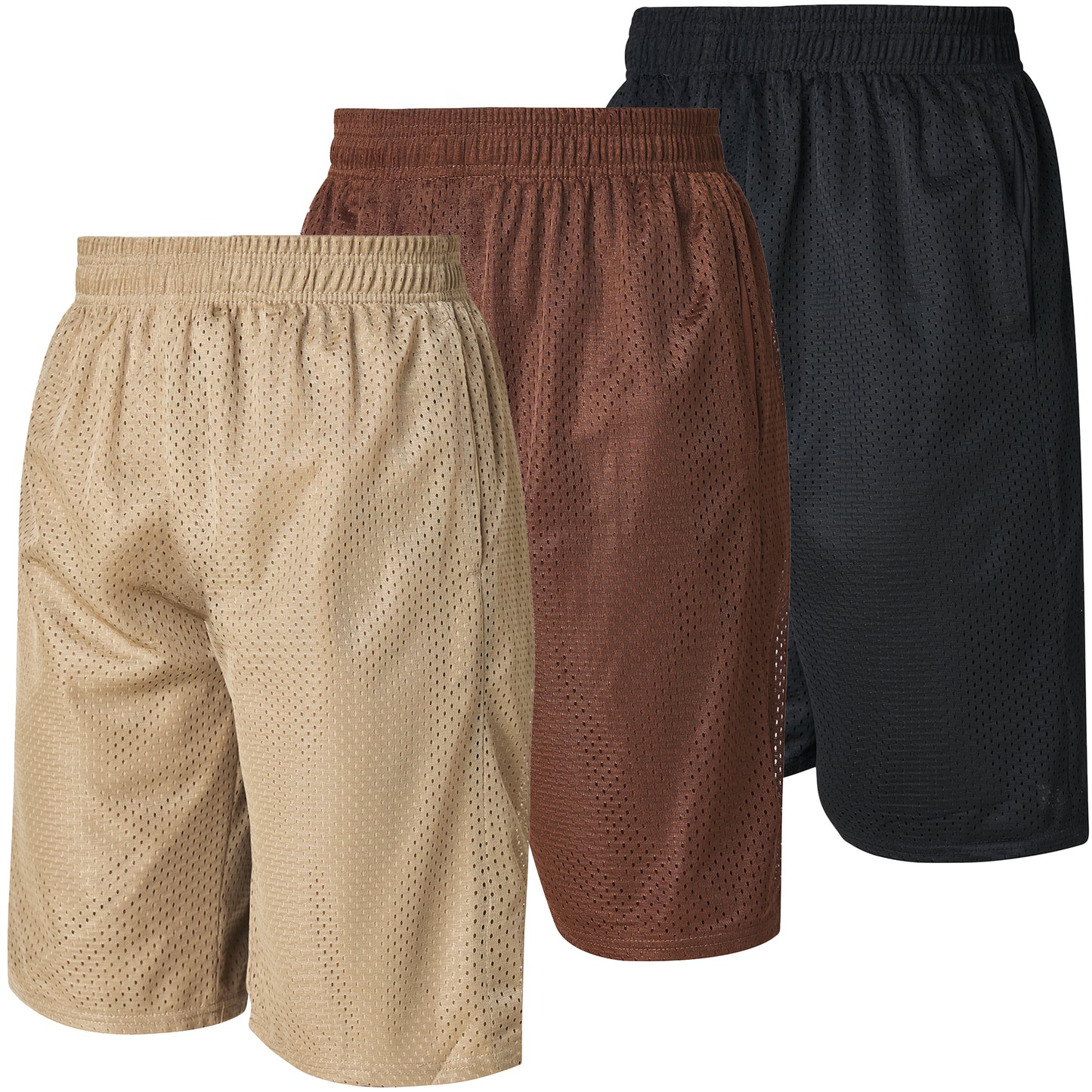 Men's Mesh Shorts, 3 Pack
