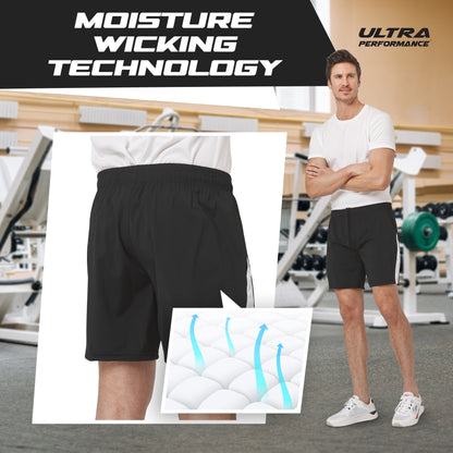 Men's Super Stretch Workout Shorts, 3 Pack