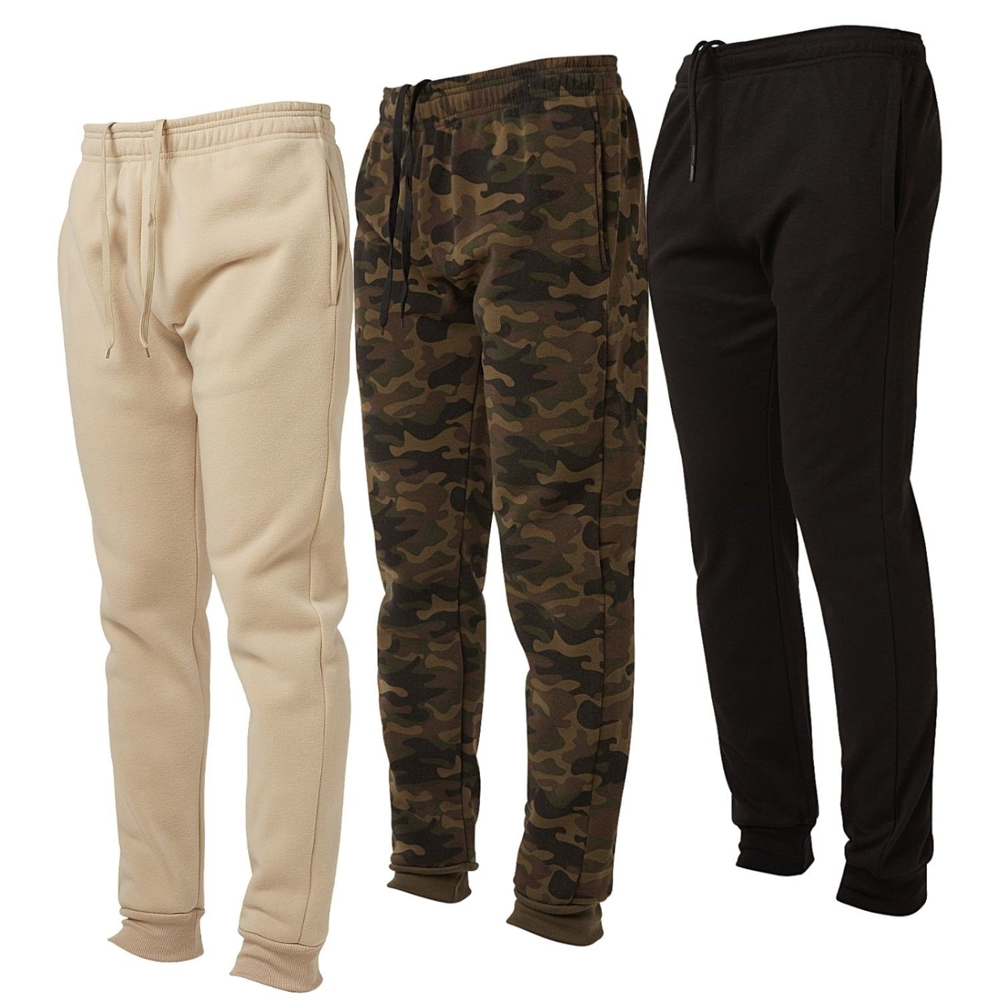 Men's Fleece Joggers, 3 Pack