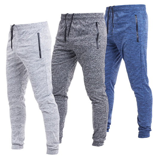 Men's Athletic Tech Joggers with Zipper Pockets, 3 Pack