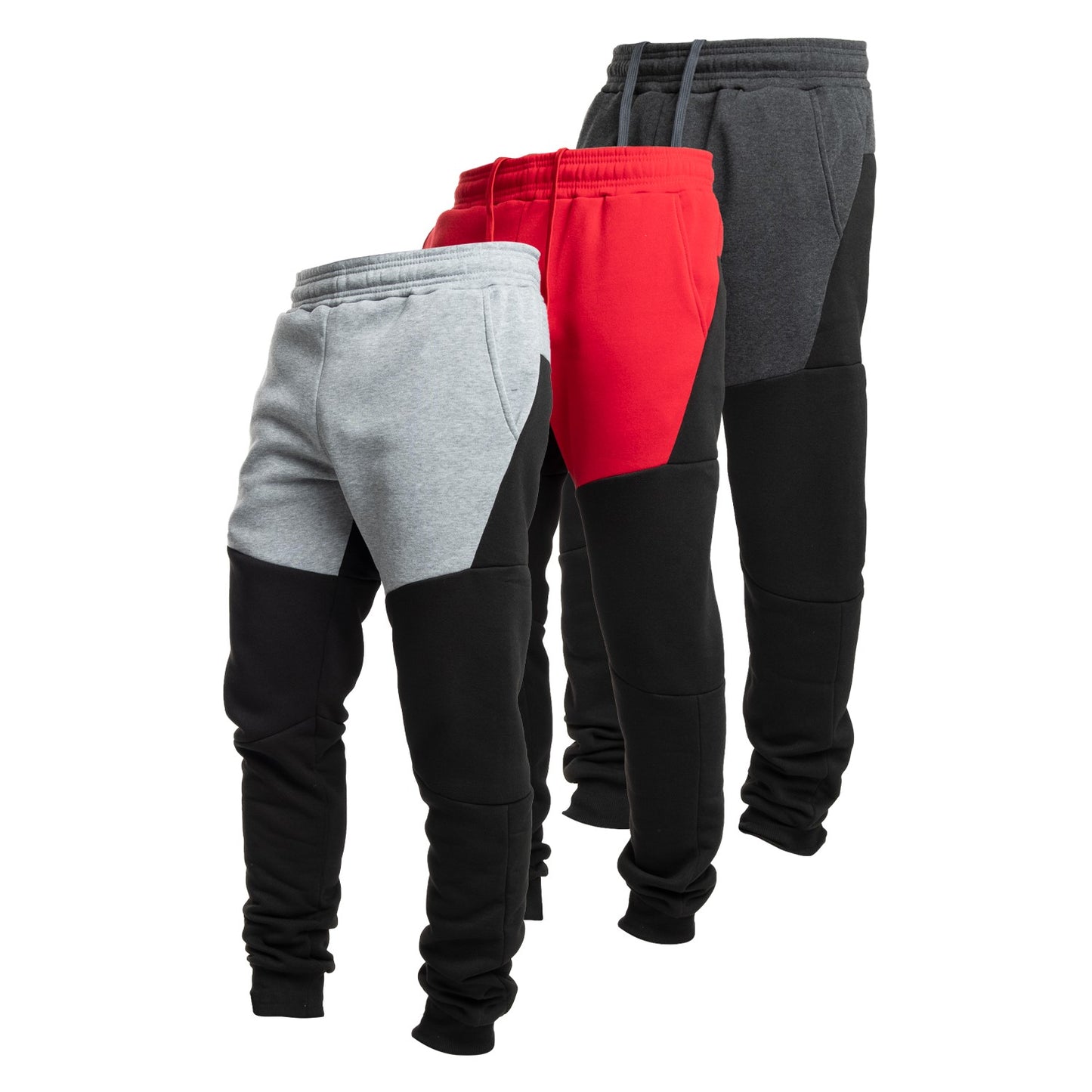 Men's Fleece Active Joggers with Zipper Pockets, 3 Pack