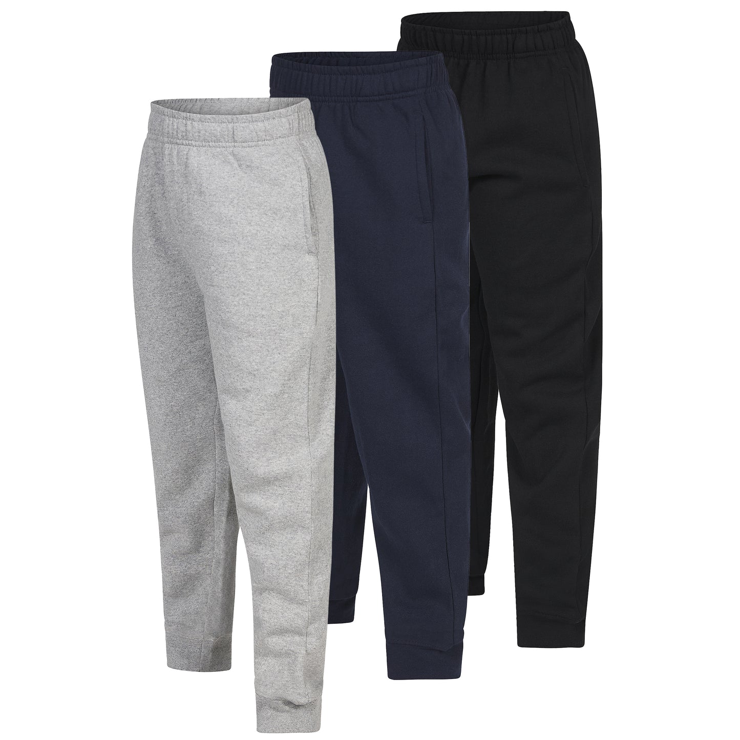 Boy's Fleece Joggers, 3 Pack