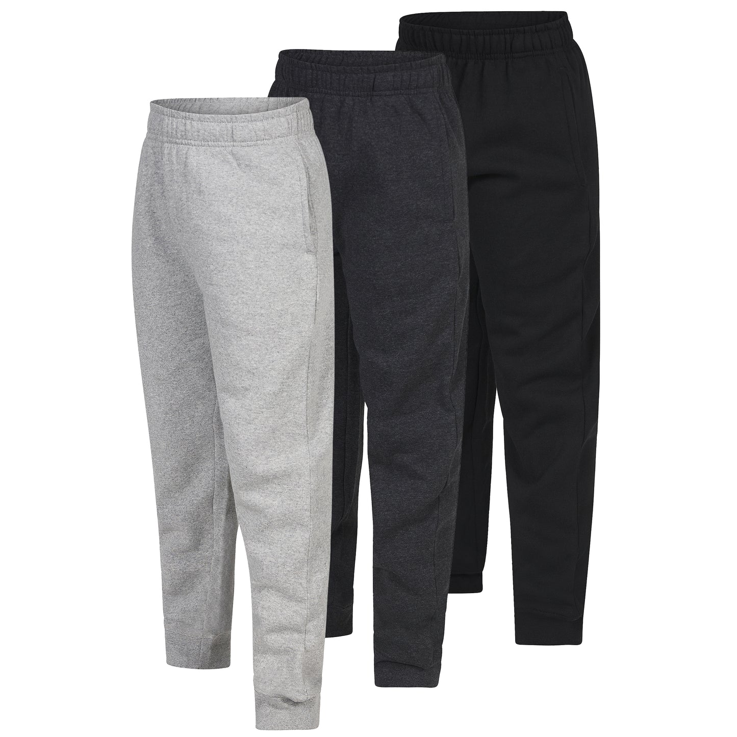 Boy's Fleece Joggers, 3 Pack