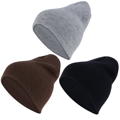 Ultra Soft Beanie Hats, 3 Pack, Unisex