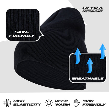 Ultra Soft Beanie Hats, 3 Pack, Unisex