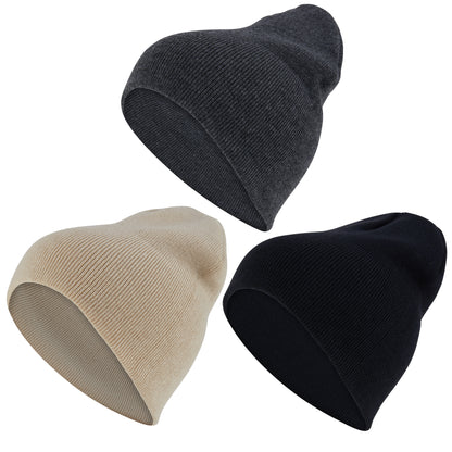 Ultra Soft Beanie Hats, 3 Pack, Unisex