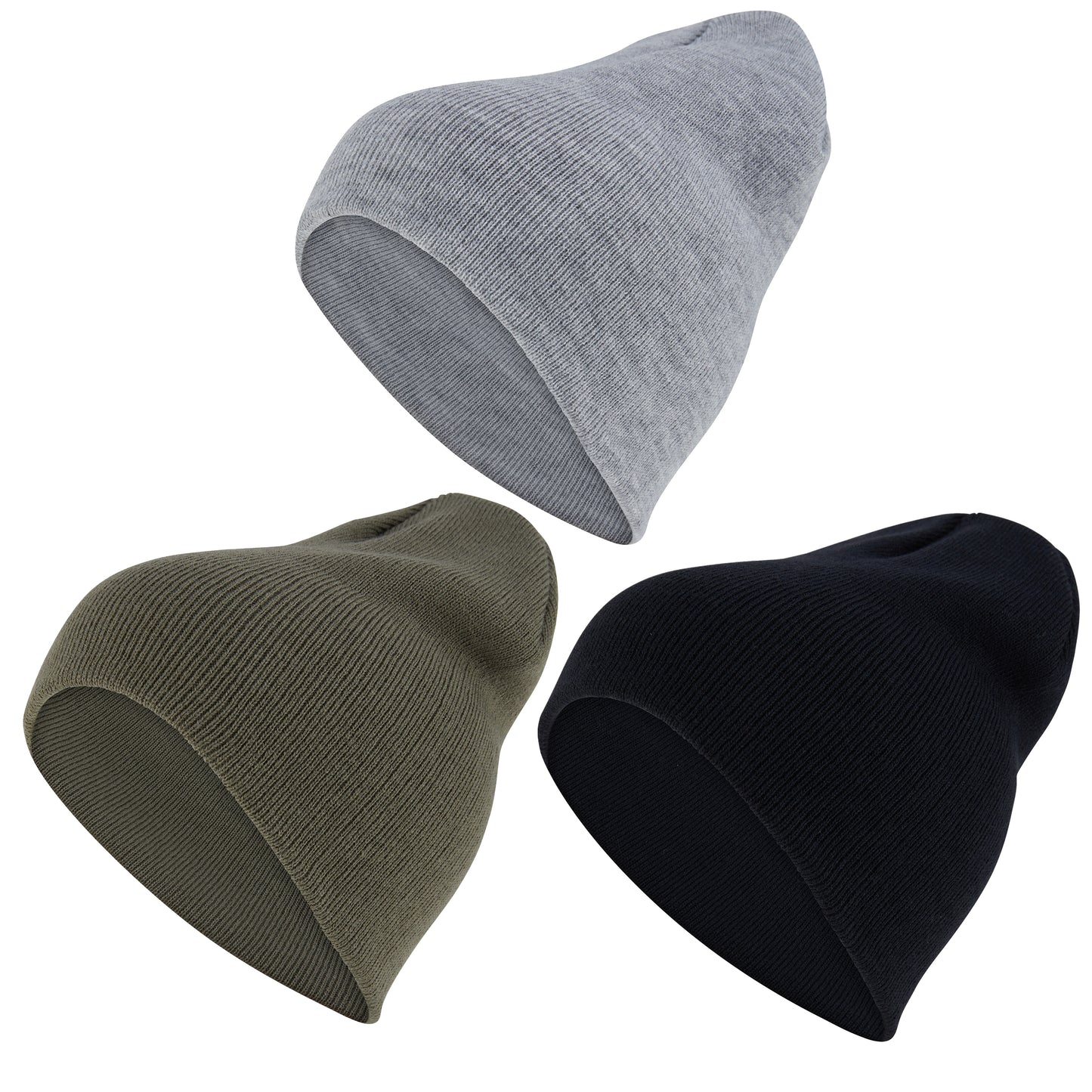 Ultra Soft Beanie Hats, 3 Pack, Unisex