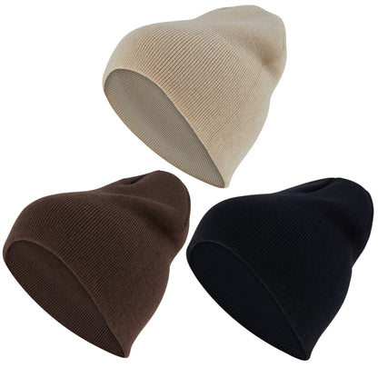 Ultra Soft Beanie Hats, 3 Pack, Unisex