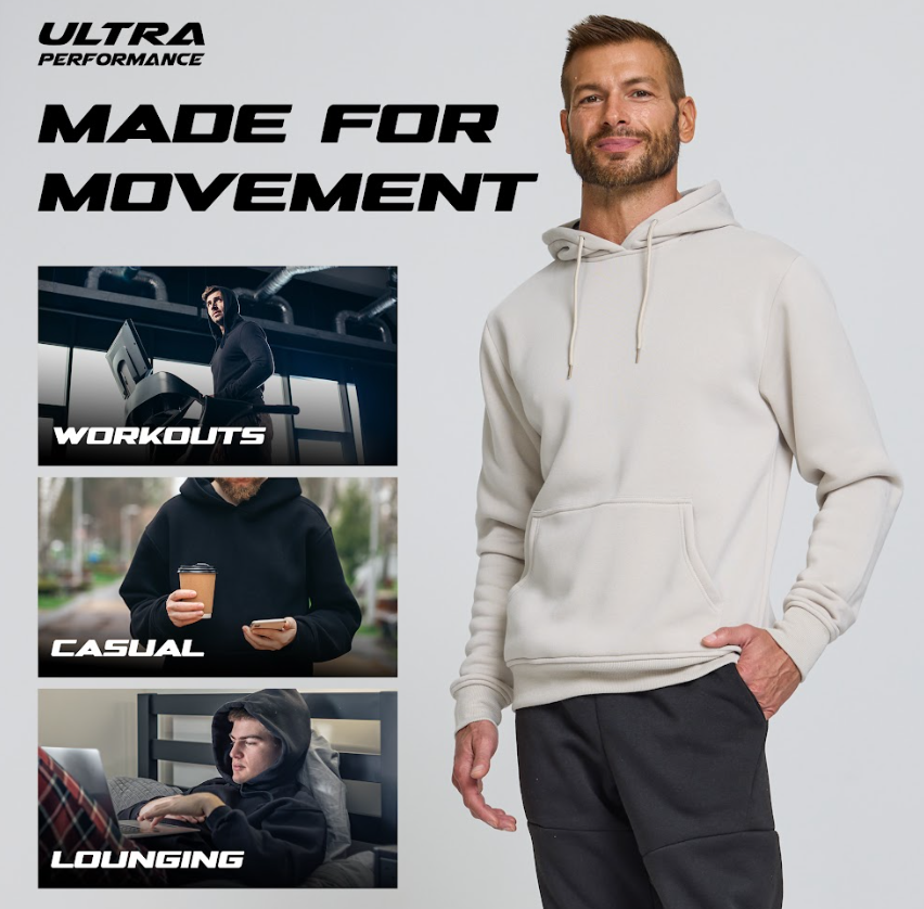 Mens Pullover Sweatshirt Hoodie