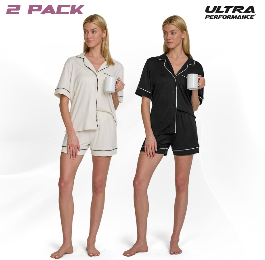 Womens Button Down Pj Set
