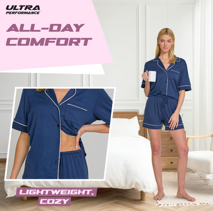 Womens Button Down Pj Set